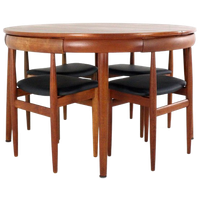Hans Olsen Voor Frem Røjle Eettafel + Stoelen Roundette