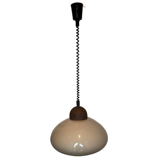 Mushroom Hanglamp Trekpendel Van Dijkstra, Jaren 70 1