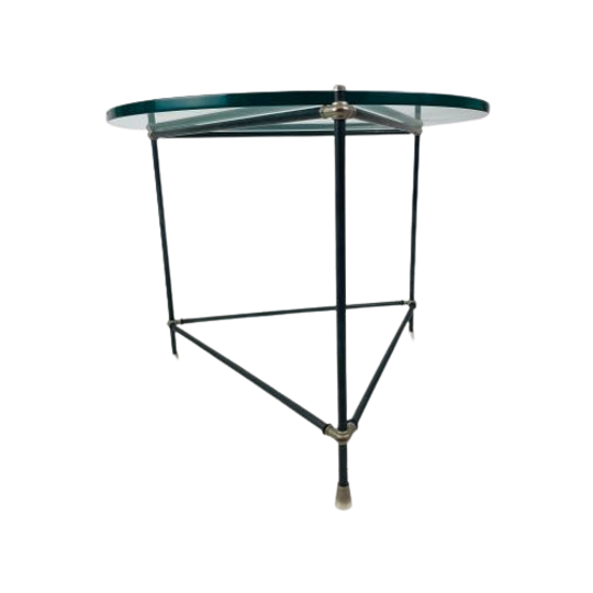 Wow! Glazen Tafel. Vintage Glazen Salontafel. Bijzettafel. Industrieel. 1