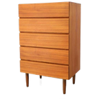 Deense Vintage Ladekast 5 Lades Teak thumbnail 1