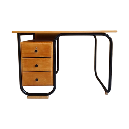 Vintage Bureau In Bauhaus Style, Retro Industriëel, Desk