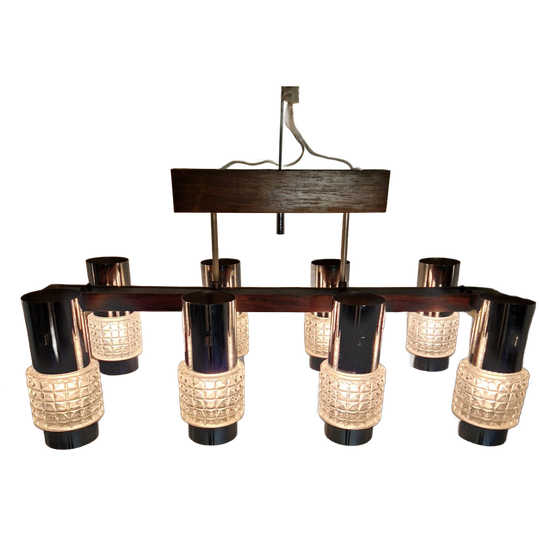 Vintage Hanglamp Met 8 Spots 1
