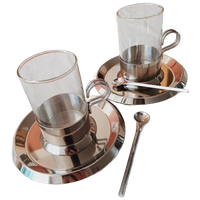 Vintage Chrome Thee/Koffieset Danish Steel House