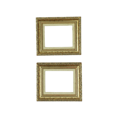 Sibba Set van 8 mini vintage lijsten, barok kleine gouden fotolijst