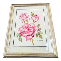 Vintage Aquarel Roze Rozen