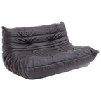 Togo Ligne Roset Sofa Brown Leather By Michel Ducaroy For Ligne Roset thumbnail 1