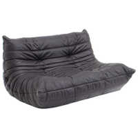 Togo Ligne Roset Sofa Brown Leather By Michel Ducaroy For Ligne Roset