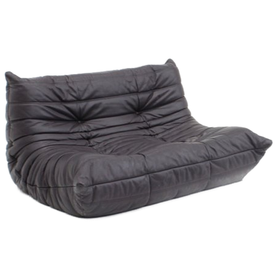 Togo Ligne Roset Sofa Brown Leather By Michel Ducaroy For Ligne Roset 1
