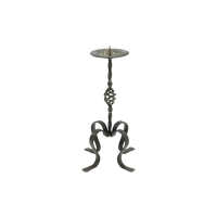 Impressive Sculptural Brutalist Metal Candle Holder 1960S