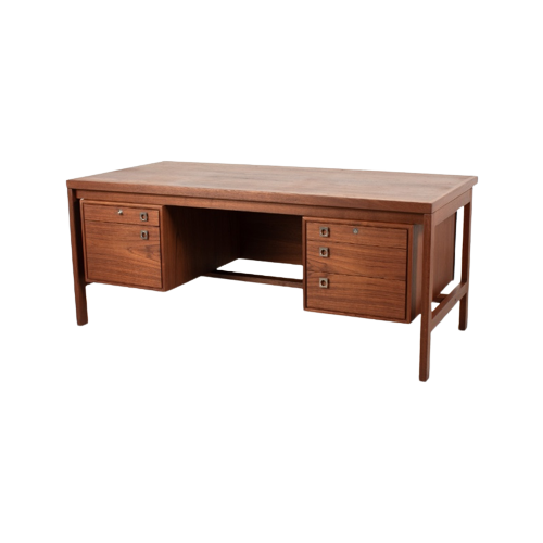 Arne Vodder Voor H.P. Hansen Teak Bureau 69503