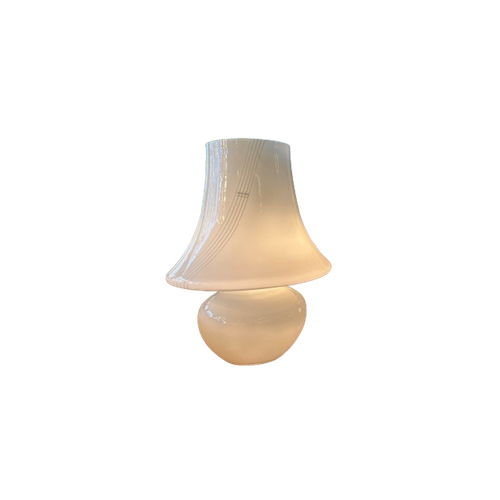 Xl Italian Spiral Murano Glass Mushroom Table Lamp