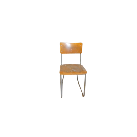 Retro Vintage Stoel Industrieel Gispen Stijl Eetkamerstoel 1