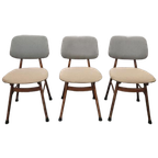 Set Van 3 Vintage Eetkamerstoelen Vintage Stoelen Teakhout thumbnail 1
