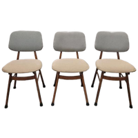 Set Van 3 Vintage Eetkamerstoelen Vintage Stoelen Teakhout