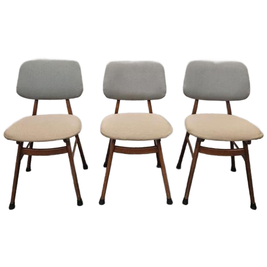 Set Van 3 Vintage Eetkamerstoelen Vintage Stoelen Teakhout 1