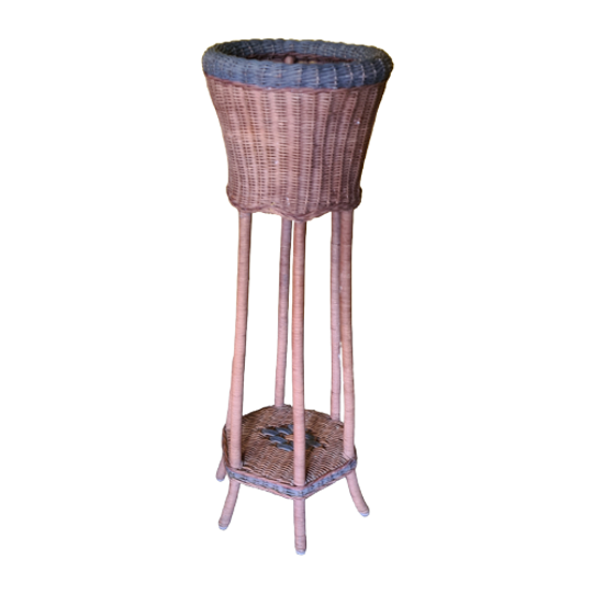 Vintage Rotan Plantenstandaard Jaren 70 1