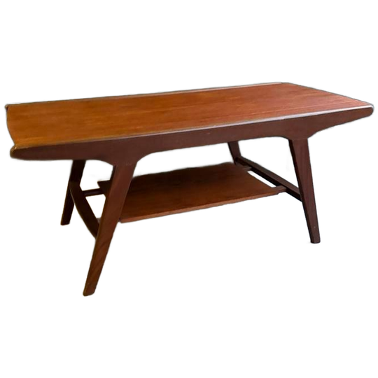 Vintage Teakhouten Salontafel Omkeerbaar Blad, Jaren 60 1