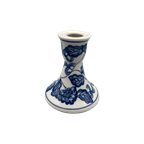 Kandelaar Porselein Blauw Wit Rond thumbnail 1