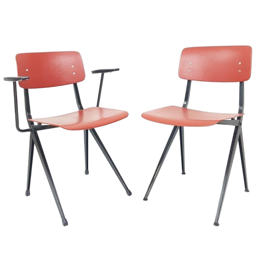 2 Marko Stoelen Model S201 Setprijs | Armleuning Ossenbloed 1