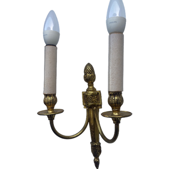Vintage Wandlamp Met Twee Lichtpunten | Reliving 1
