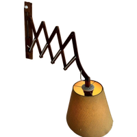 Vintage Houten Wandlamp / Schaarlamp Met Kapje 'aro Leuchten