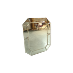 Achthoekige Spiegel Met Metaal Mid Century thumbnail 1