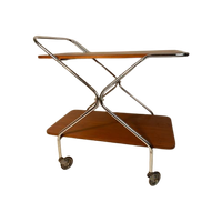 Elegante Vintage Serveerwagen. Top Trolley. Mid Century Serveerwagen. Serving Cart.