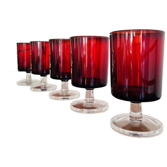 Luminarc Liquor Glasses – Ruby Red 1