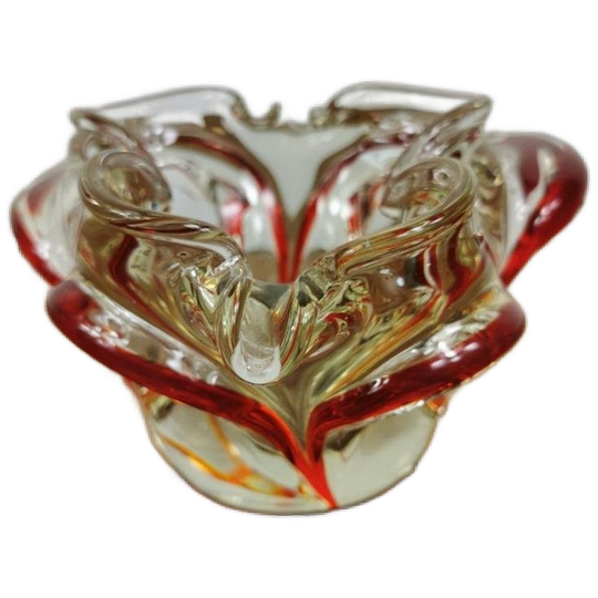 Vintage Glazen Schaaltje, Asbak. Murano Glas 003 1