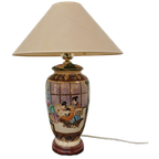 Vintage Authentieke Chinese Vaaslamp, Schemerlamp Tafellamp Porselein thumbnail 1