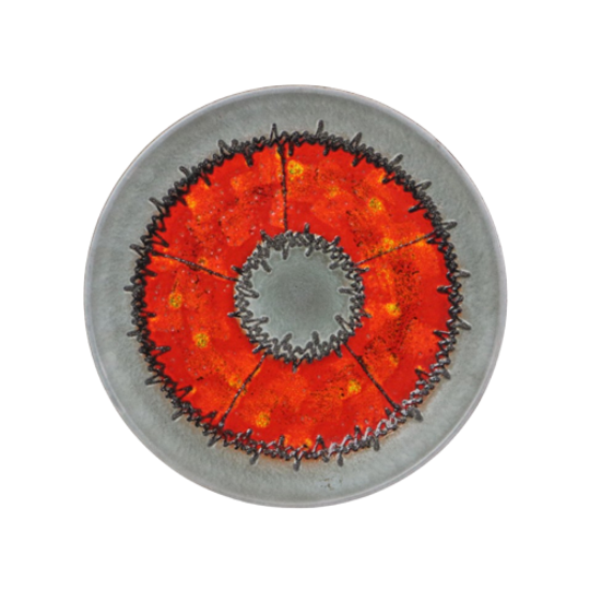 Enorme Oranje Fat Lava Schaal Fruitschaal Wanddecoratie 41cm 1