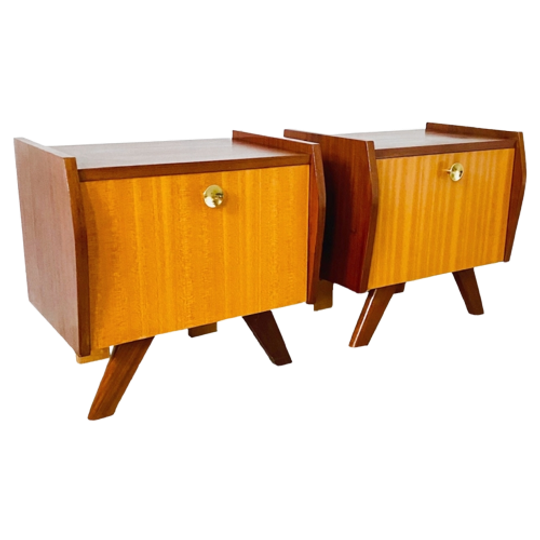 Vintage Mid-Century Deens Design Nachtkastjes Teak 1960’S 1