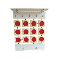 Pop Art Jaren 70 Wand Garderobe Rood