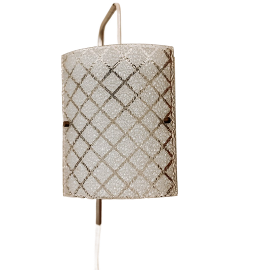 Hangende Mid Century Glazen Wandlamp, Jaren 60 1