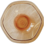 Vintage Okergele Schaal Persglas thumbnail 1