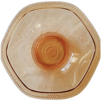 Vintage Okergele Schaal Persglas