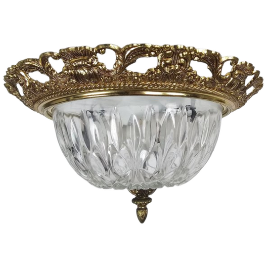 Massive - Hollywood Regency Stijl - Messing - Glas - 3e Kwart 20e Eeuw 1