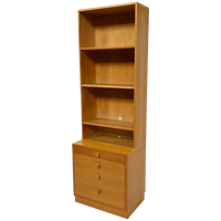 Vintage Kast Boekenkast Wandkast Jaren 60 Eiken Design