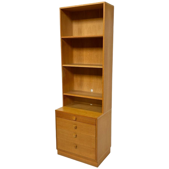 Vintage Kast Boekenkast Wandkast Jaren 60 Eiken Design 1