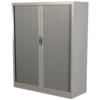 Roldeurkast Officenow - Aluminium - 145 X 120 Cm - Incl. 3 Legborden