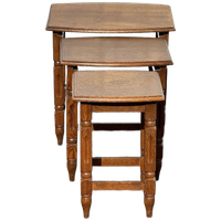 Houten Vintage Nesting Tables Bijzettafels Set Van 3
