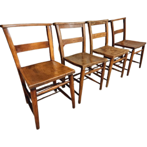 Set Antieke Stoelen Franse Eetstoelen 4St Iepenhout