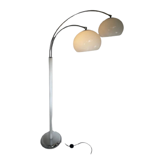 Dijkstra - Rare Model - Space Age Design / Mcm Floor Lamp With Two Shades 1