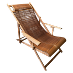 Vintage ‘chaise Longue’ Bamboe – Japandi thumbnail 1