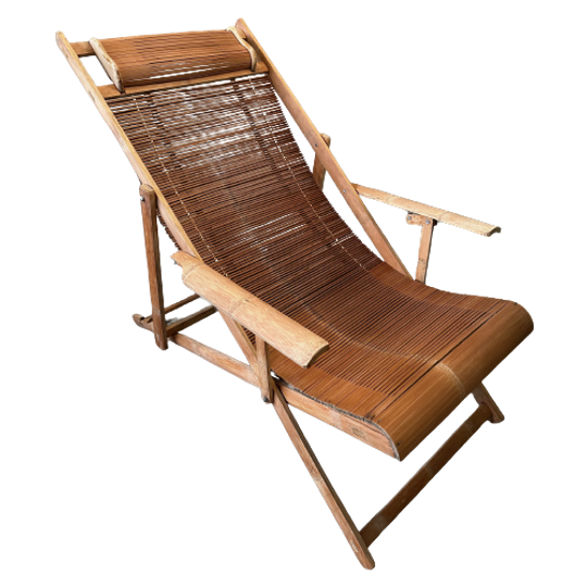 Vintage ‘chaise Longue’ Bamboe – Japandi 1