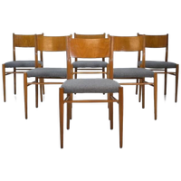 Set Van 6 Eetkamerstoelen Van Lübke
