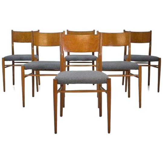 Set Van 6 Eetkamerstoelen Van Lübke 1