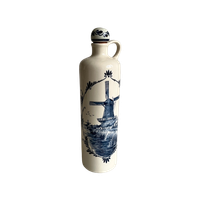 Grote Vintage Jenever Fles Van Delft Blue