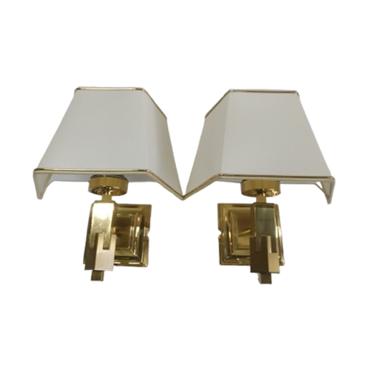 Set Vintage Design 'hollywood Regency Style' Wand Muurlampen 1