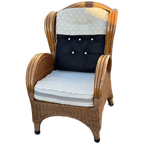 Vintage Wicker Armchair, thumbnail 1